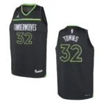 2022-23 Minnesota Timberwolves Youth Statement Edition Karl-Anthony Towns Grey Jersey - 49Native