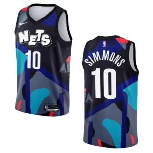 Brooklyn Nets City Edition Ben Simmons 2023-24 KAWS Black Jersey - 49Native