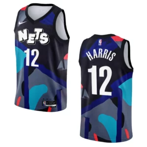 Brooklyn Nets City Edition Joe Harris 2023-24 KAWS Black Jersey - 49Native