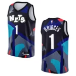 Brooklyn Nets City Edition Mikal Bridges 2023-24 KAWS Black Jersey - 49Native