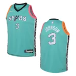 San Antonio Spurs 2022-23 City Edition Youth Keldon Johnson Green Jersey - 49Native