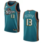 Detroit Pistons Kelly Olynyk Teal Swingman 2022-23 Classic Edition Jersey - 49Native