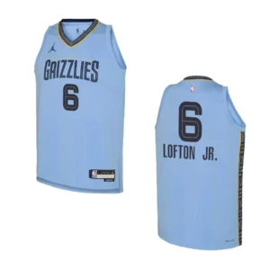 2022-23 Memphis Grizzlies Youth Statement Edition Kenneth Lofton Jr. Light Blue Jersey - 49Native