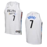2022-23 Brooklyn Nets Youth City Edition Kevin Durant White Jersey - 49Native