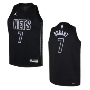 Brooklyn Nets 2022-23 Statement Edition Youth Kevin Durant Black Jersey - 49Native