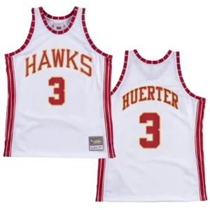 Atlanta Hawks Kevin Huerter Hardwood Classics Jersey Retro White - 49Native