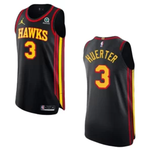 Atlanta Hawks Kevin Huerter Statement Jersey Authentic Black - 49Native