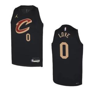 2022-23 Cleveland Cavaliers Youth Statement Edition Kevin Love Black Jersey - 49Native