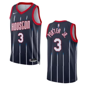 Houston Rockets Kevin Porter Jr. 2022-23 City Edition Navy Swingman Jersey - 49Native