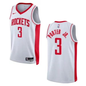 Houston Rockets Kevin Porter Jr. 2022-23 Association Edition White Swingman Jersey - 49Native