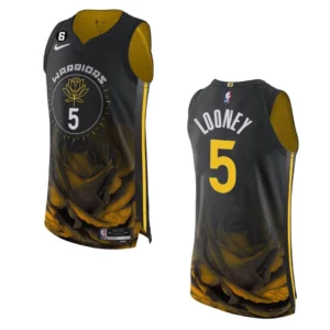 Golden State Warriors Kevon Looney 2022-23 City Edition Black Authentic Jersey - 49Native