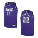 2022-23 Milwaukee Bucks Youth Classic Edition Khris Middleton Purple Jersey - 49Native