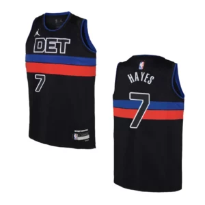 Detroit Pistons 2022-23 Statement Edition Youth Killian Hayes Black Jersey - 49Native