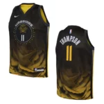 Youth Golden State Warriors 2022-23 City Edition Klay Thompson Black Jersey - 49Native