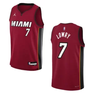 2022-23 Miami Heat Youth Statement Edition Kyle Lowry Red Jersey - 49Native