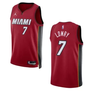 Miami Heat Kyle Lowry 2022-23 Statement Edition Red Swingman Jersey - 49Native