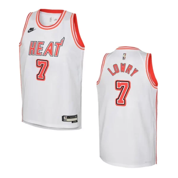2022-23 Miami Heat Youth Classic Edition Kyle Lowry White Jersey - 49Native