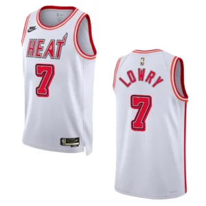 Miami Heat 2022-23 Classic Edition Kyle Lowry White Jersey 35th Anniversary - 49Native