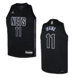 Youth Brooklyn Nets 2022-23 Statement Edition Kyrie Irving Black Jersey - 49Native