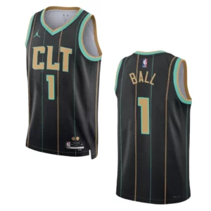Charlotte Hornets LaMelo Ball 2022-23 City Edition Black Swingman Jersey - 49Native