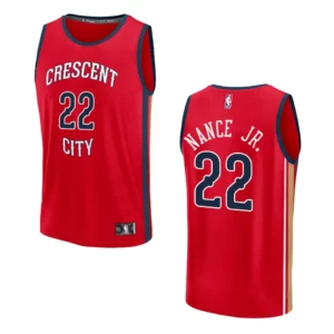 Larry Nance Jr. Statement Edition New Orleans Pelicans 2023-24 Red Fastbreak Replica Jersey - 49Native