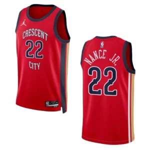 Larry Nance Jr. Statement Edition New Orleans Pelicans 2023-24 Red Swingman Jersey - 49Native