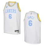 2022-23 Los Angeles Lakers Youth Classic Edition LeBron James White Jersey - 49Native