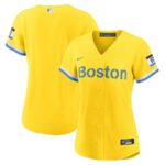 Boston Red Sox Nike Women's City Connect Replica Jersey - Gold/Light Blue - 49Native