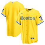 Boston Red Sox Nike City Connect Replica Jersey - Gold/Light Blue - 49Native