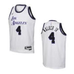 Youth Los Angeles Lakers 2022-23 City Edition Lonnie Walker IV White Jersey - 49Native