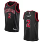 Youth Chicago Bulls 2022-23 Statement Edition Lonzo Ball Black Jersey - 49Native