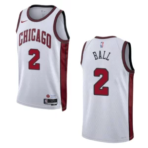 Lonzo Ball City Edition Chicago Bulls 2022-23 White Swingman Jersey - 49Native