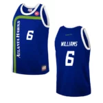 Atlanta Hawks Lou Williams Hardwood Classics Fashion Jersey Blue - 49Native