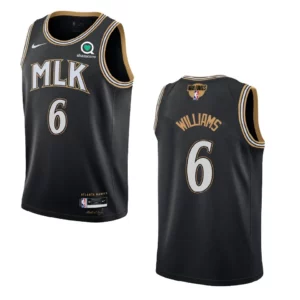 Lou Williams Hawks 2021 NBA Playoffs Bound Jersey Black - 49Native