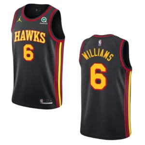 Hawks Lou Williams Statement Swingman Jersey Black - 49Native