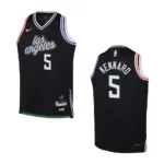 2022-23 Los Angeles Clippers Youth City Edition Luke Kennard Black Jersey - 49Native