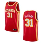 Atlanta Hawks Malik Ellison 2022-23 Icon Edition Red Swingman Jersey - 49Native