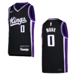 2023-24 Sacramento Kings Youth Icon Edition Malik Monk Black Jersey - 49Native