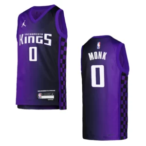 2023-24 Sacramento Kings Youth Statement Edition Malik Monk Purple Jersey - 49Native