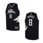 Youth Los Angeles Clippers 2022-23 Statement Edition Marcus Morris Black Jersey - 49Native