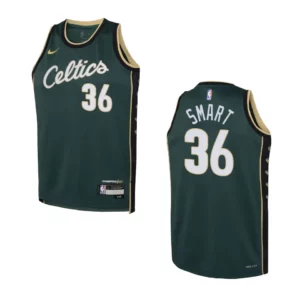 Boston Celtics 2022-23 City Edition Youth Marcus Smart Green Jersey - 49Native