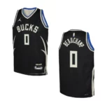Youth Milwaukee Bucks 2022-23 Statement Edition MarJon Beauchamp Black Jersey - 49Native