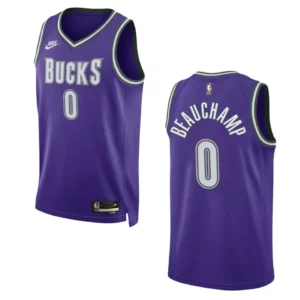 Milwaukee Bucks 2022-23 Classic Edition MarJon Beauchamp Purple Jersey Swingman - 49Native