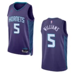 Mark Williams Statement Edition Charlotte Hornets 2022-23 Purple Swingman Jersey - 49Native