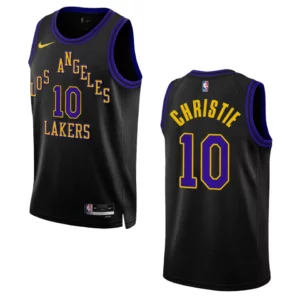 Max Christie City Edition Los Angeles Lakers 2023-24 Black Swingman Jersey - 49Native