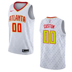 Hawks #00 Custom Association Jersey - White - 49Native