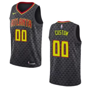 Hawks #00 Custom Icon Jersey - Black - 49Native