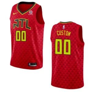 Hawks #00 Custom Statement Jersey - Red - 49Native