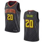 Hawks #20 John Collins Icon Jersey - Black - 49Native