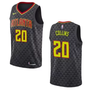 Hawks #20 John Collins Icon Jersey - Black - 49Native